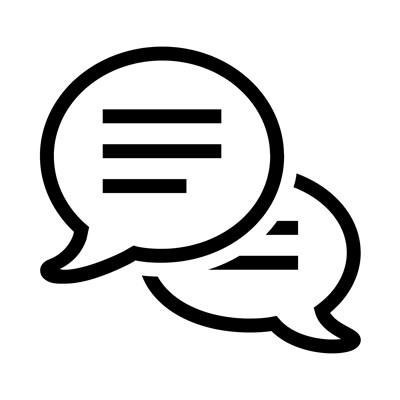 2 chat bubbles