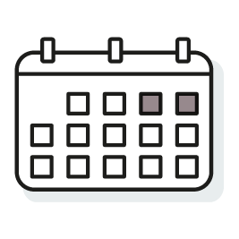 A graphic of a calendar